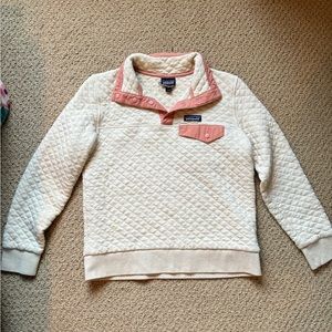 Patagonia Organic Cotton Quilted Sweater in Beige